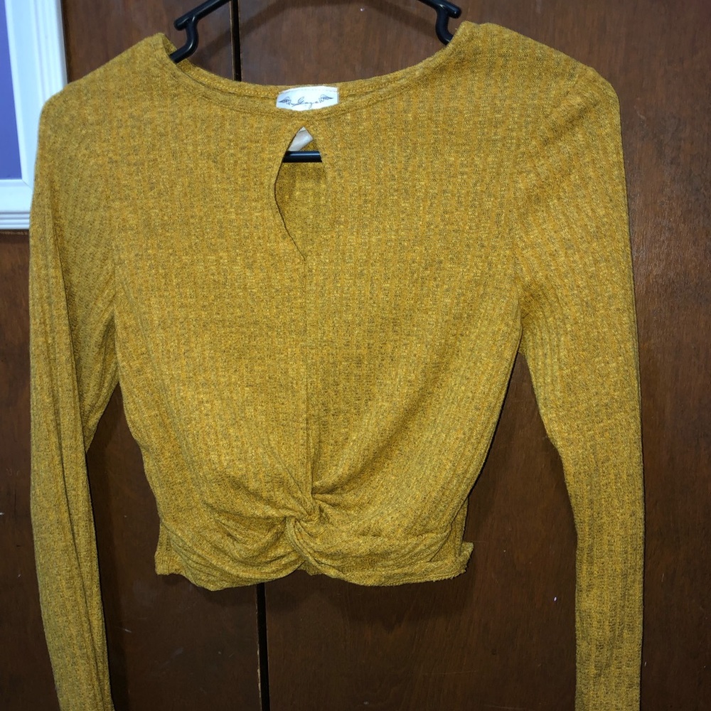 Mustard Colored Crop Top